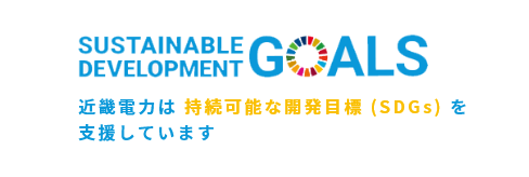 近畿電力は 持続可能な開発目標 (SDGs) を支援しています